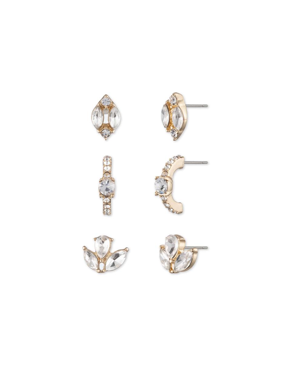 Earring Anne Klein Stud Hoop and Flower Pierced Earring Trio in Gift Box   | OSS-2337415